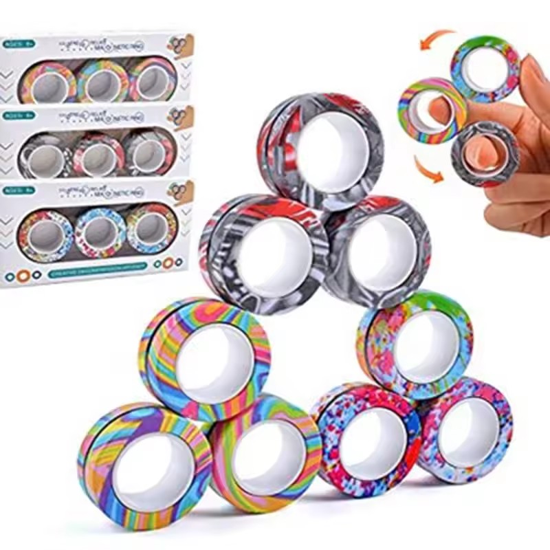 3PCS Fingertip Magnetic Rings  - Fidget Spinner Bearing review and price