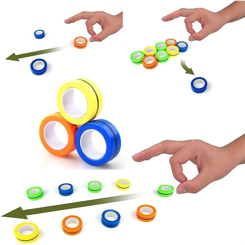 3PCS Fingertip Magnetic Rings  - Fidget Spinner Bearing review and price