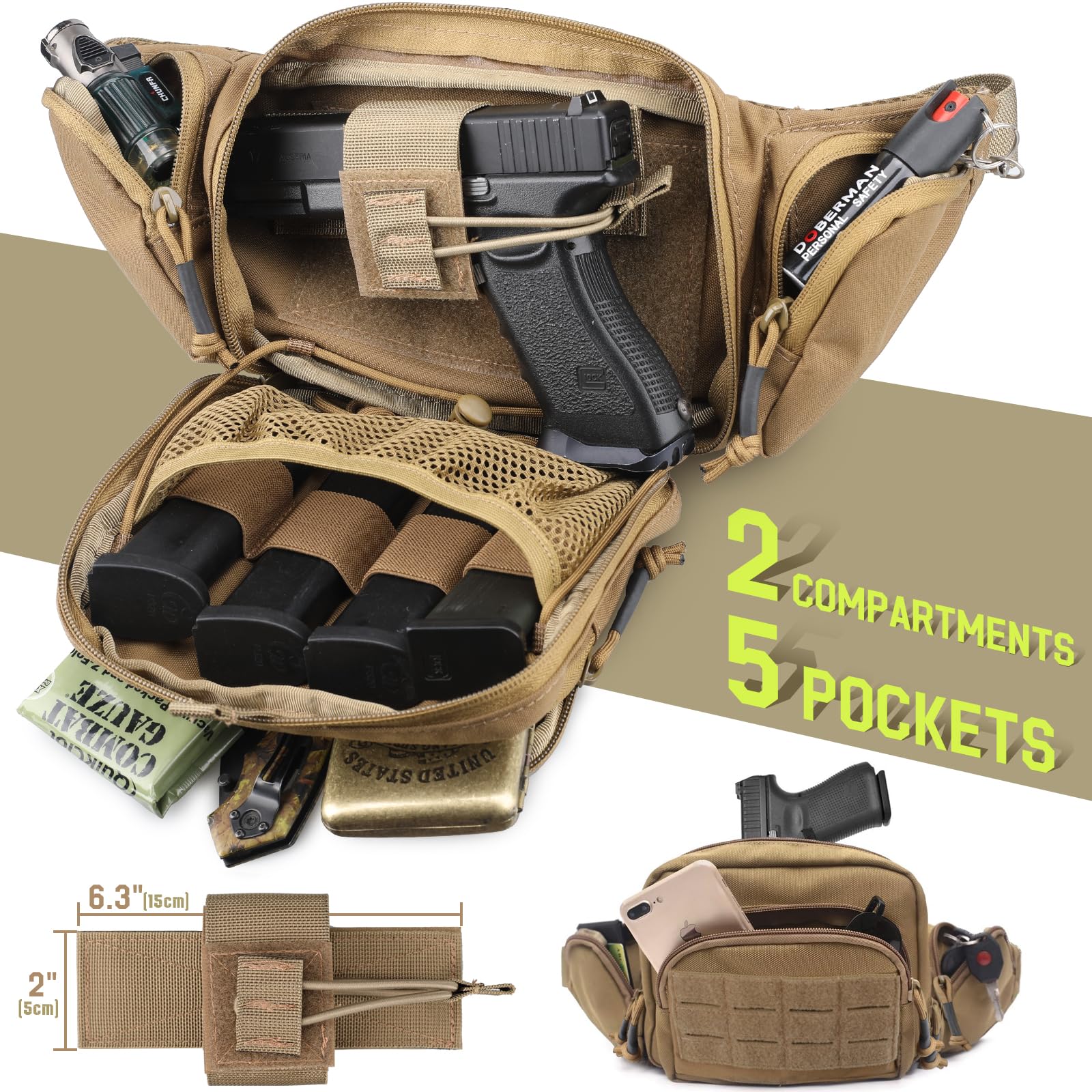 Tactical Concealed Carry Fanny - Edc Concealed Carry Holster review and price